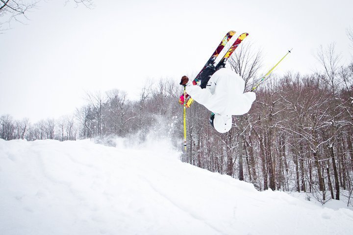 Front Flip on Pow day