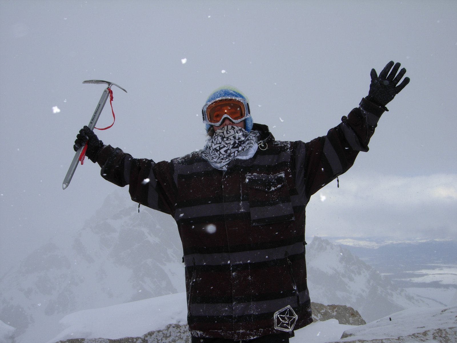 Sawyer Thomas at summit of South Teton