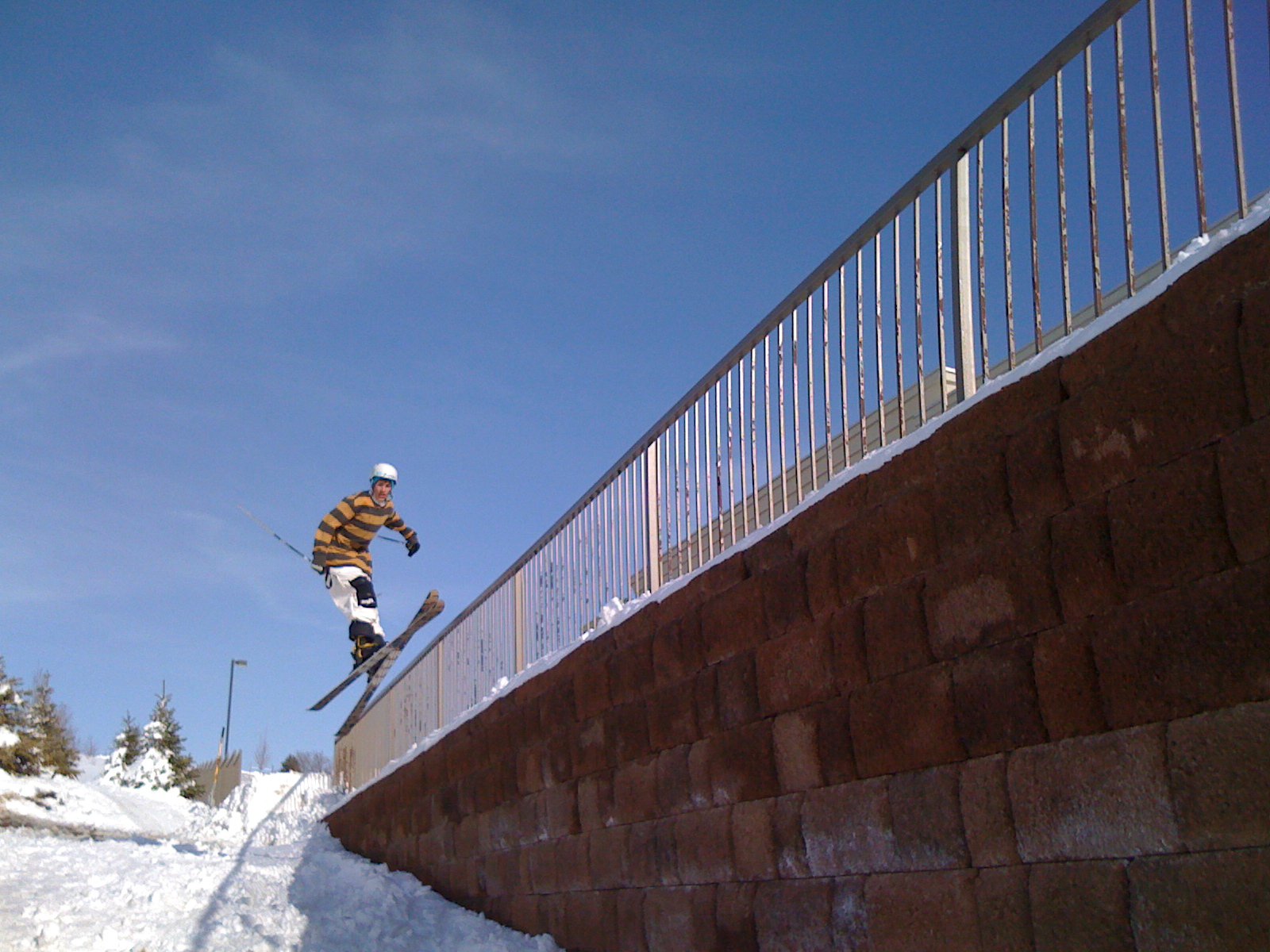 Handrail near a drivethrough in Denver