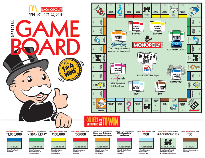 mcdonalds monopoly rules