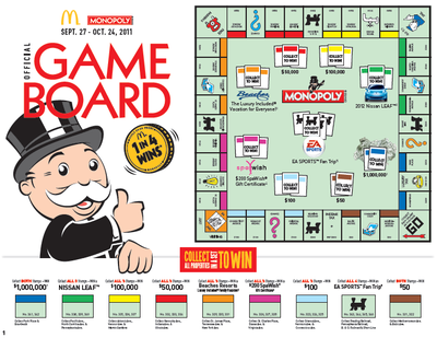 mcdonalds monopoly toy instructions