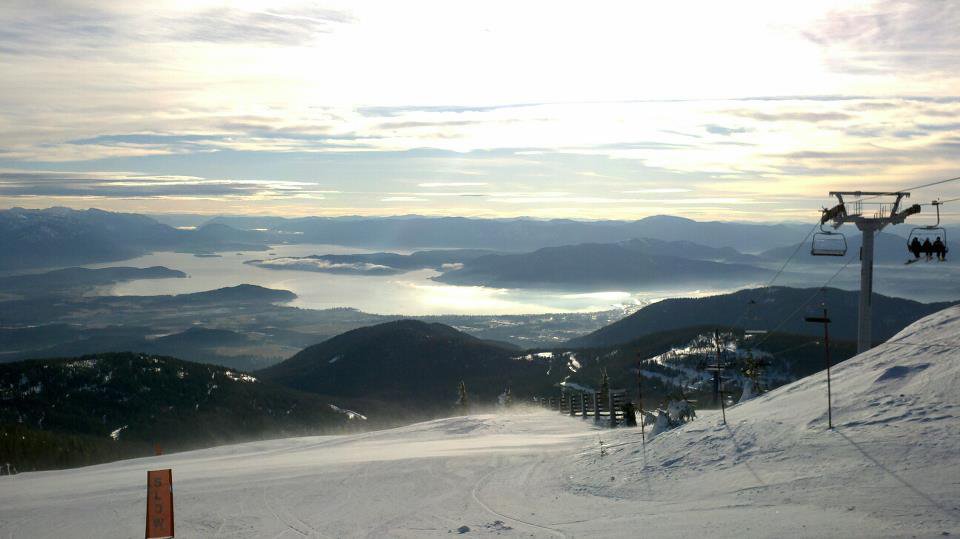 View from the top of the quad. Schweitzer Mountain
