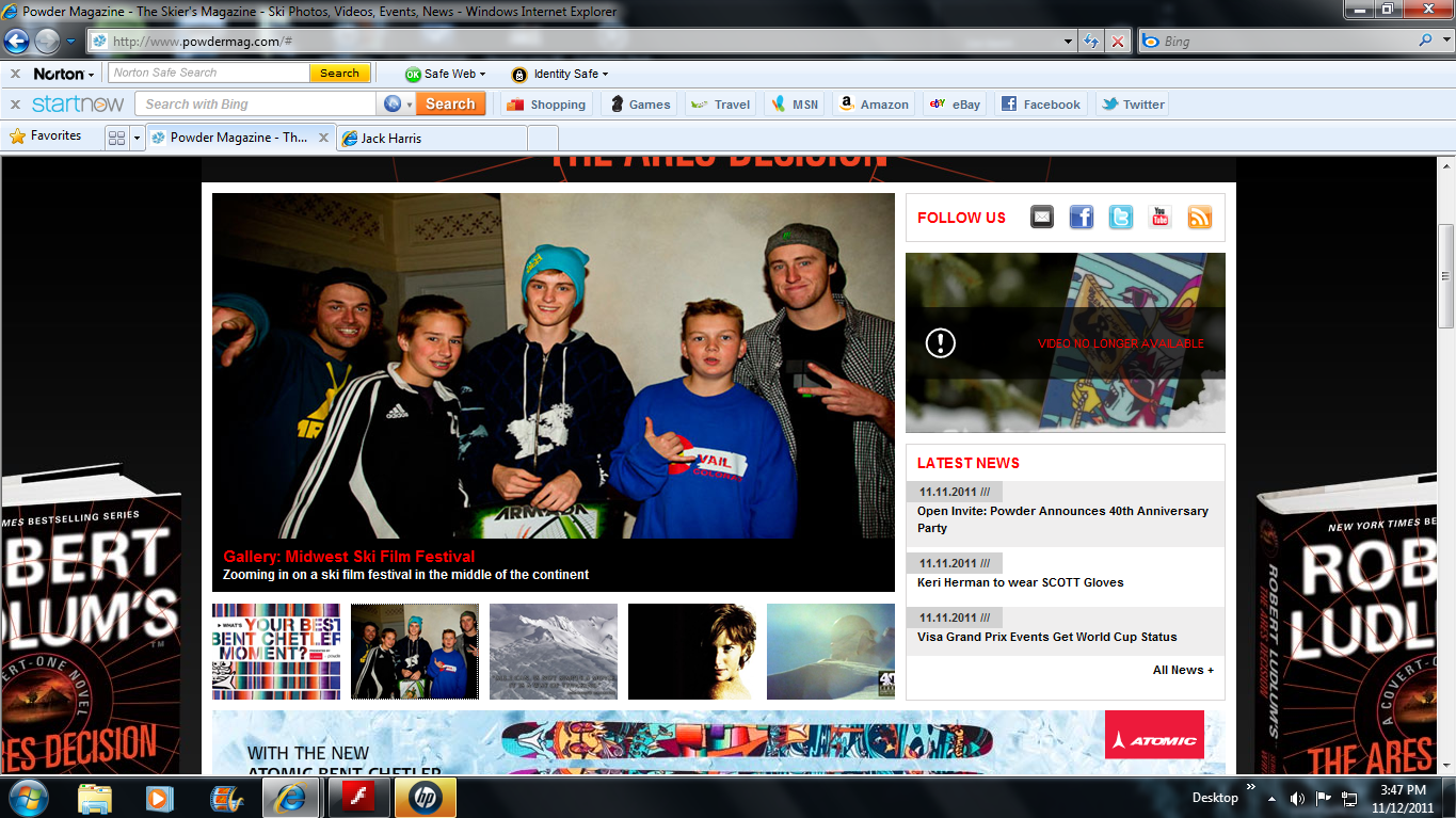 front page of powdermag.com!!!!
