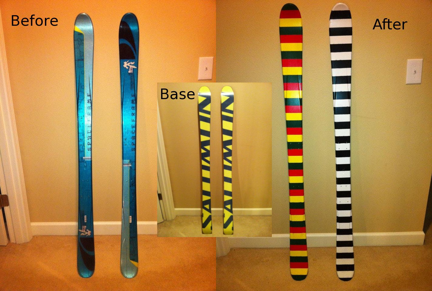 Painted my skis