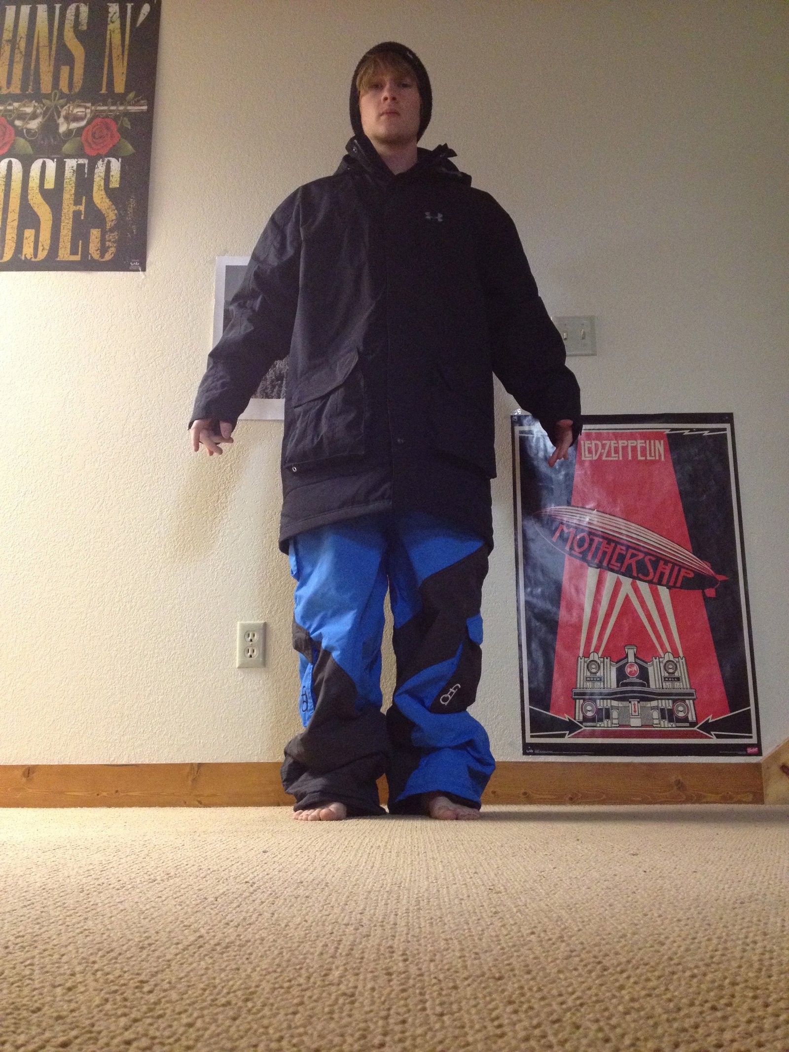 ua coat and fd pants. 5'10"