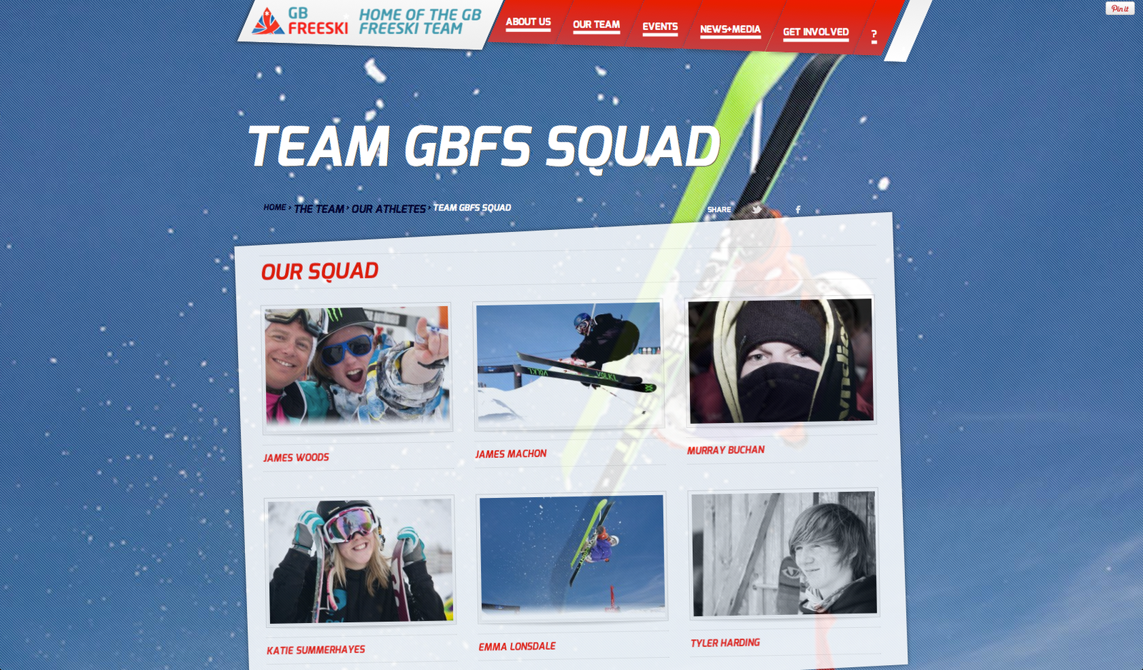 Sneak peek GB Freeski Team website