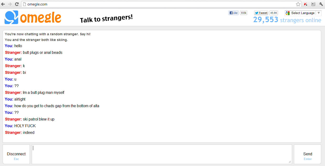 Strangers with forum omegle randomly chat Best Live