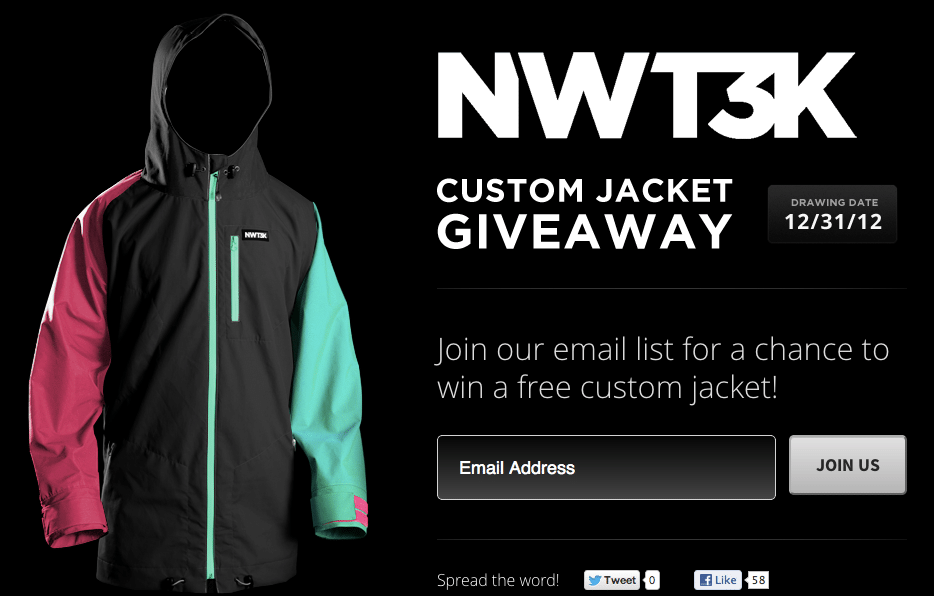 Enter to Win the chance to design your own custom jacket
