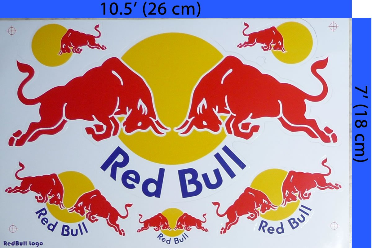 Red bull stickers decal