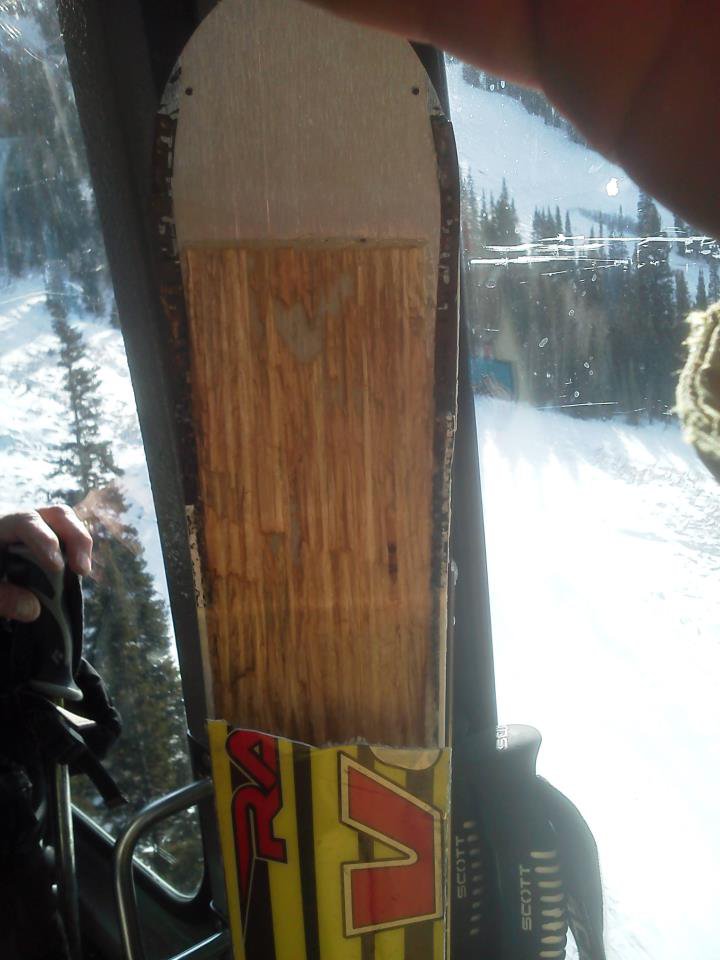 Broken ski