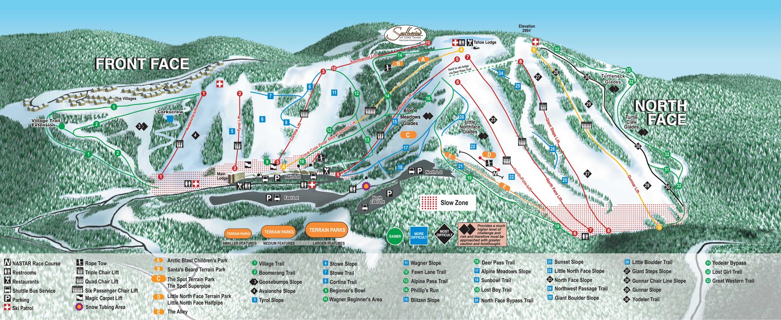 Seven Springs trail map