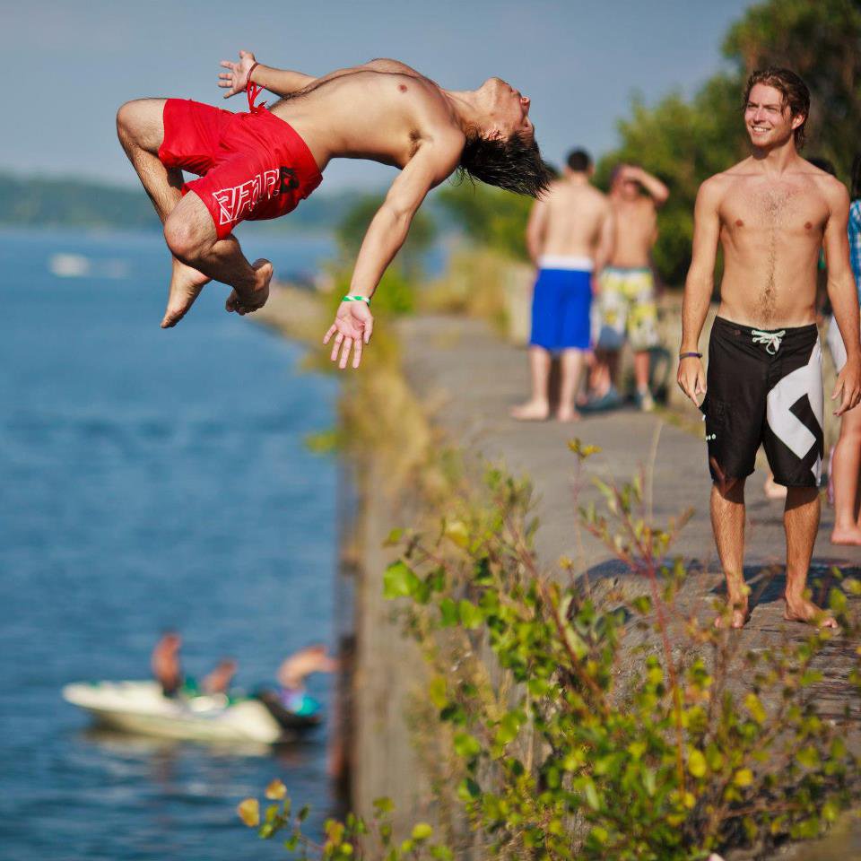 Cliff jumping