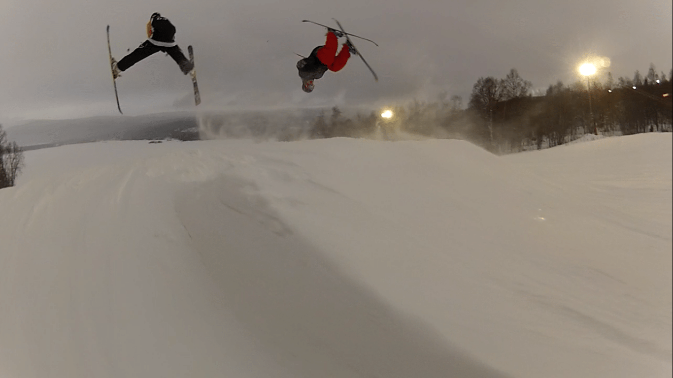 One frontflip and one cossack