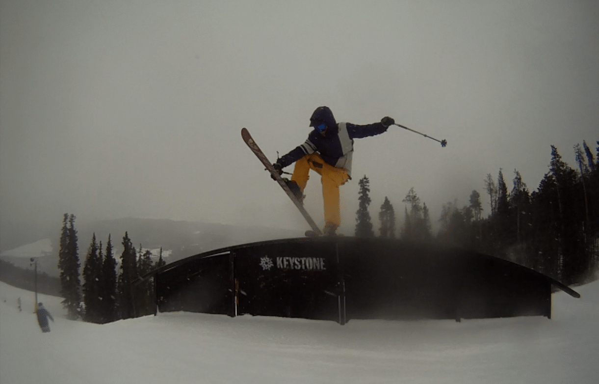 One foot, one grab, one rainbow