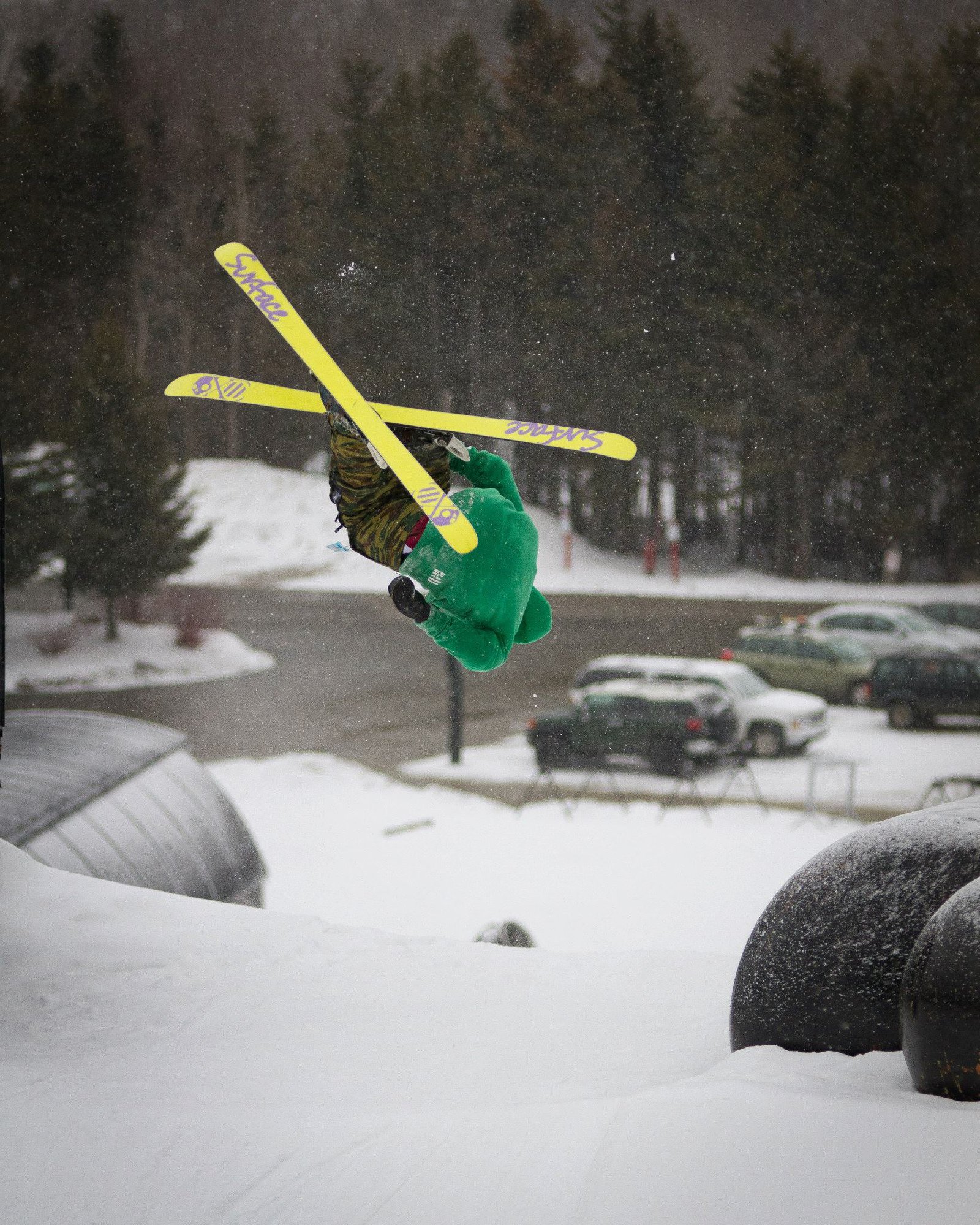 Underflip during Rail Jam