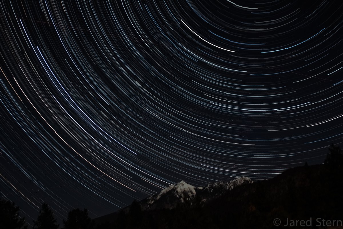 Star Trail of my home Mountain