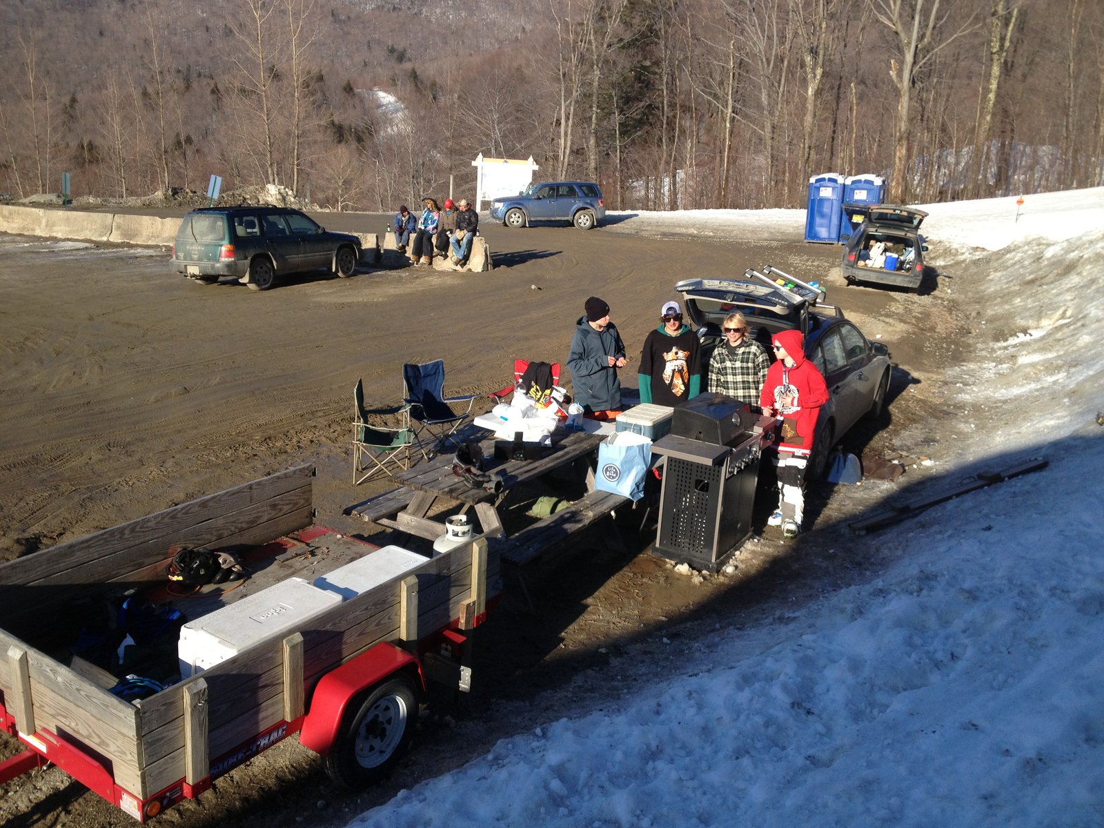 Tailgating with the crew