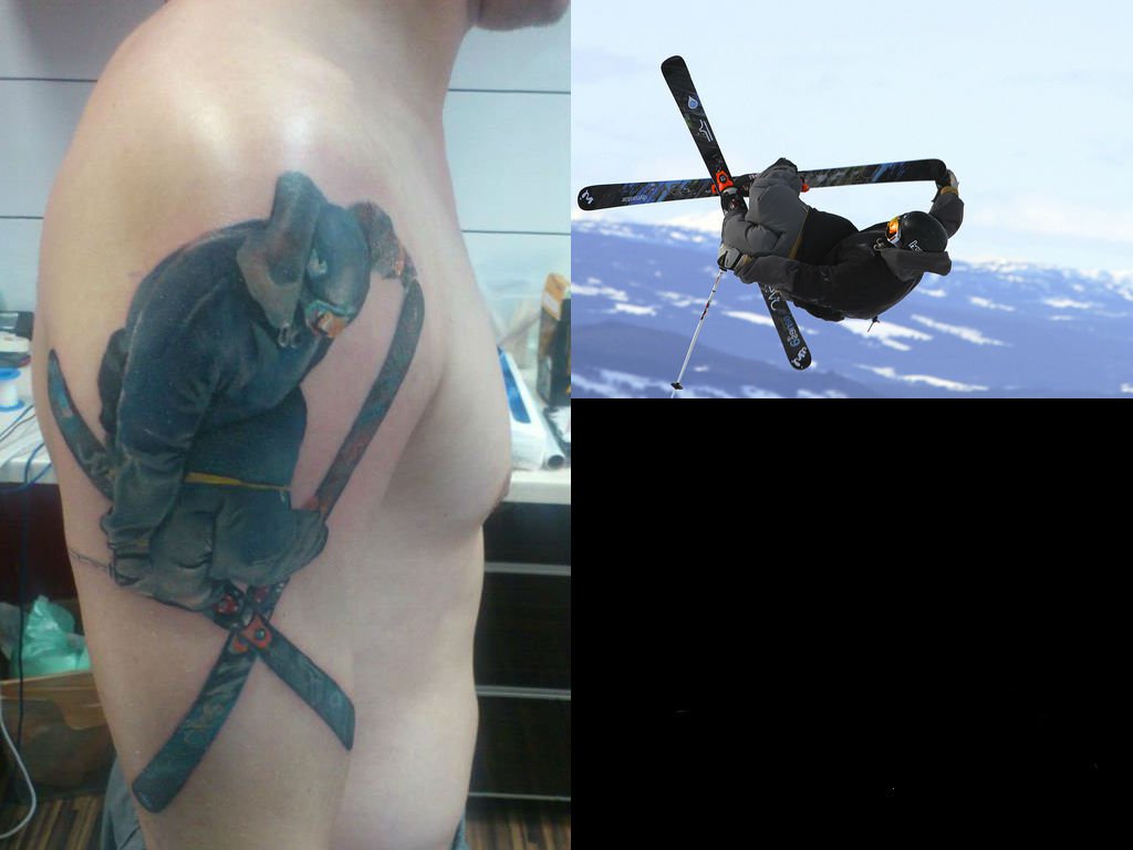 Skier Tattoo