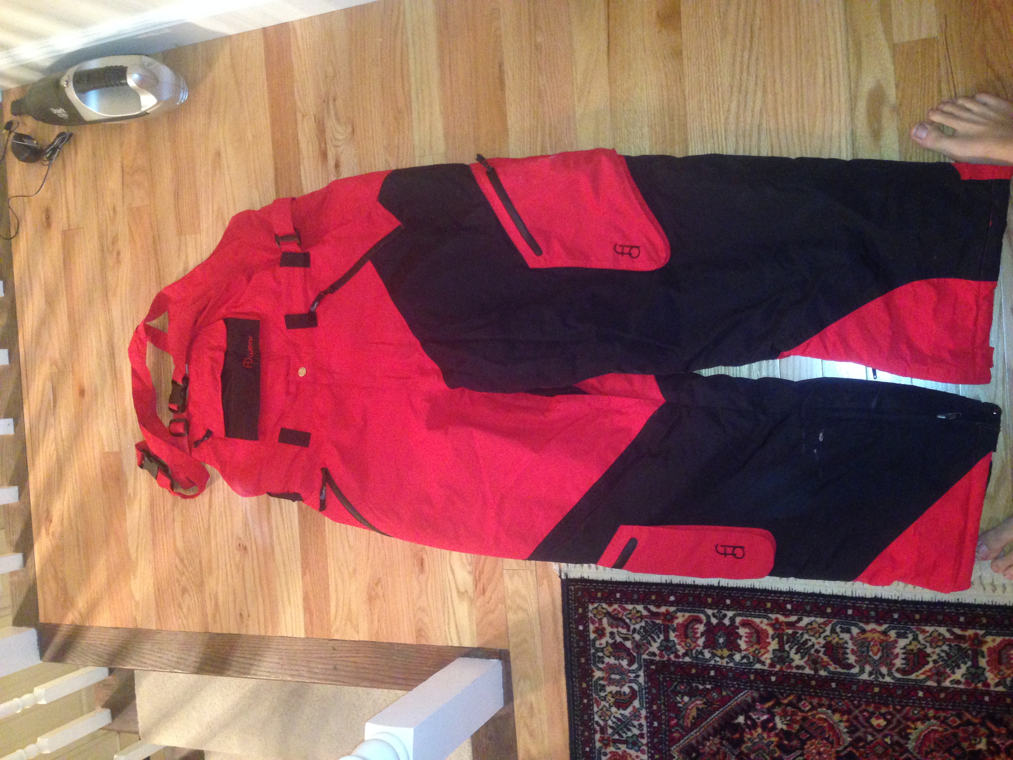 red pants with black stripe