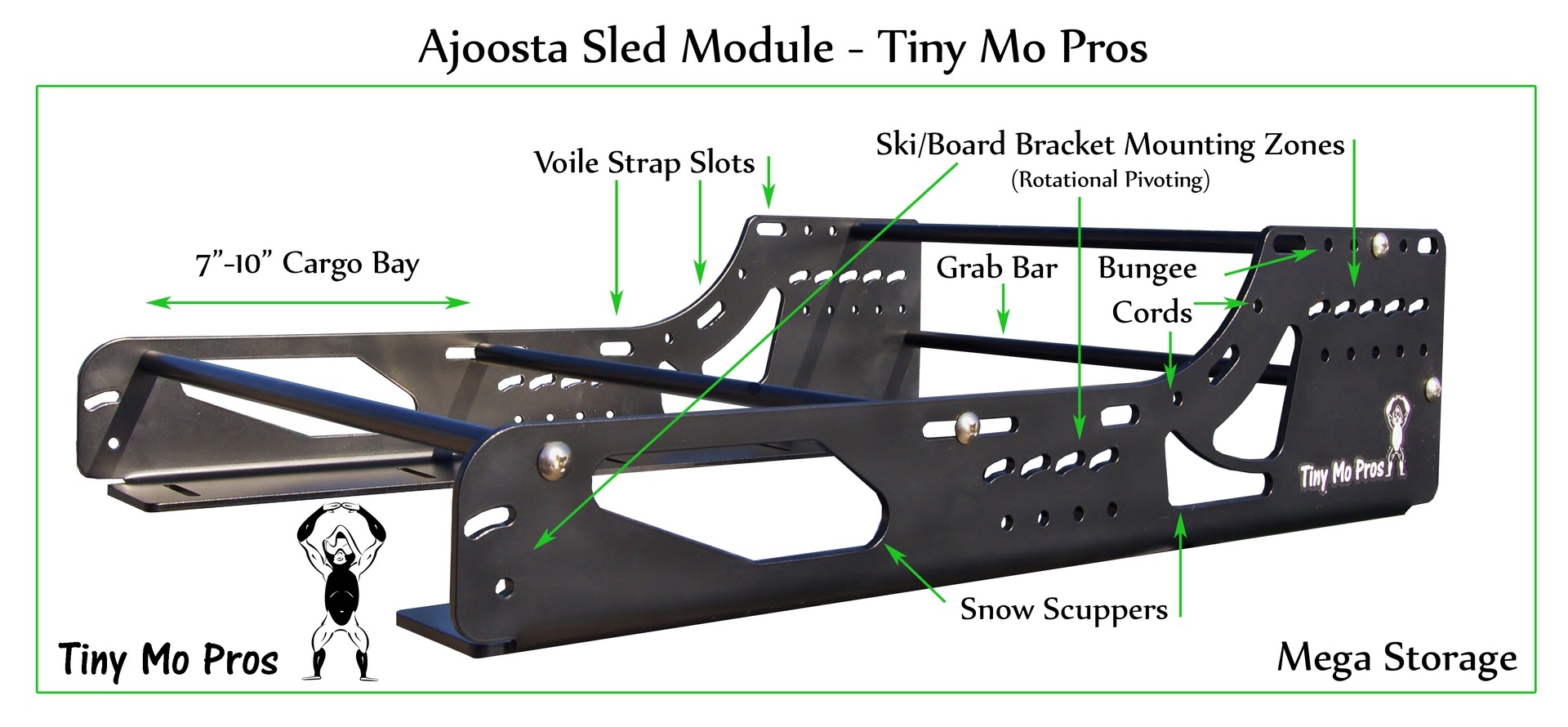 Mo Pros Ajoosta GR Small Snowmobile Rack Custom Fit to Machine Type 