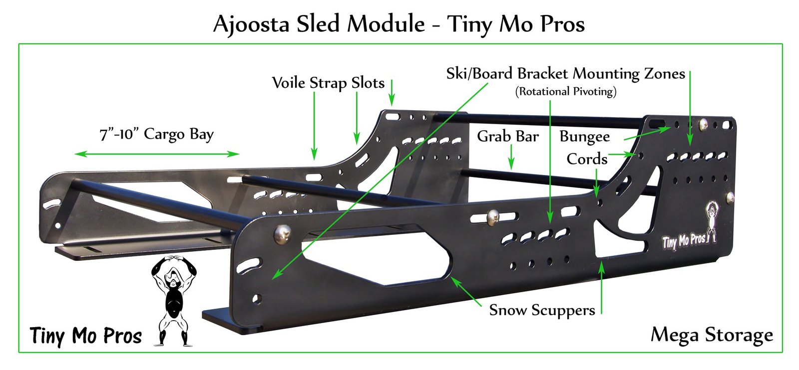 Ajoosta Sled Module Ski Racks - Tiny Mo Pros