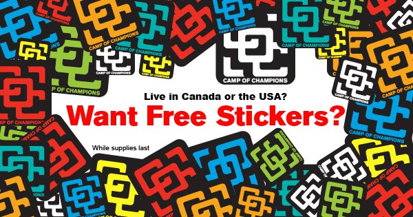Want Free Camp of Champions Stickers?