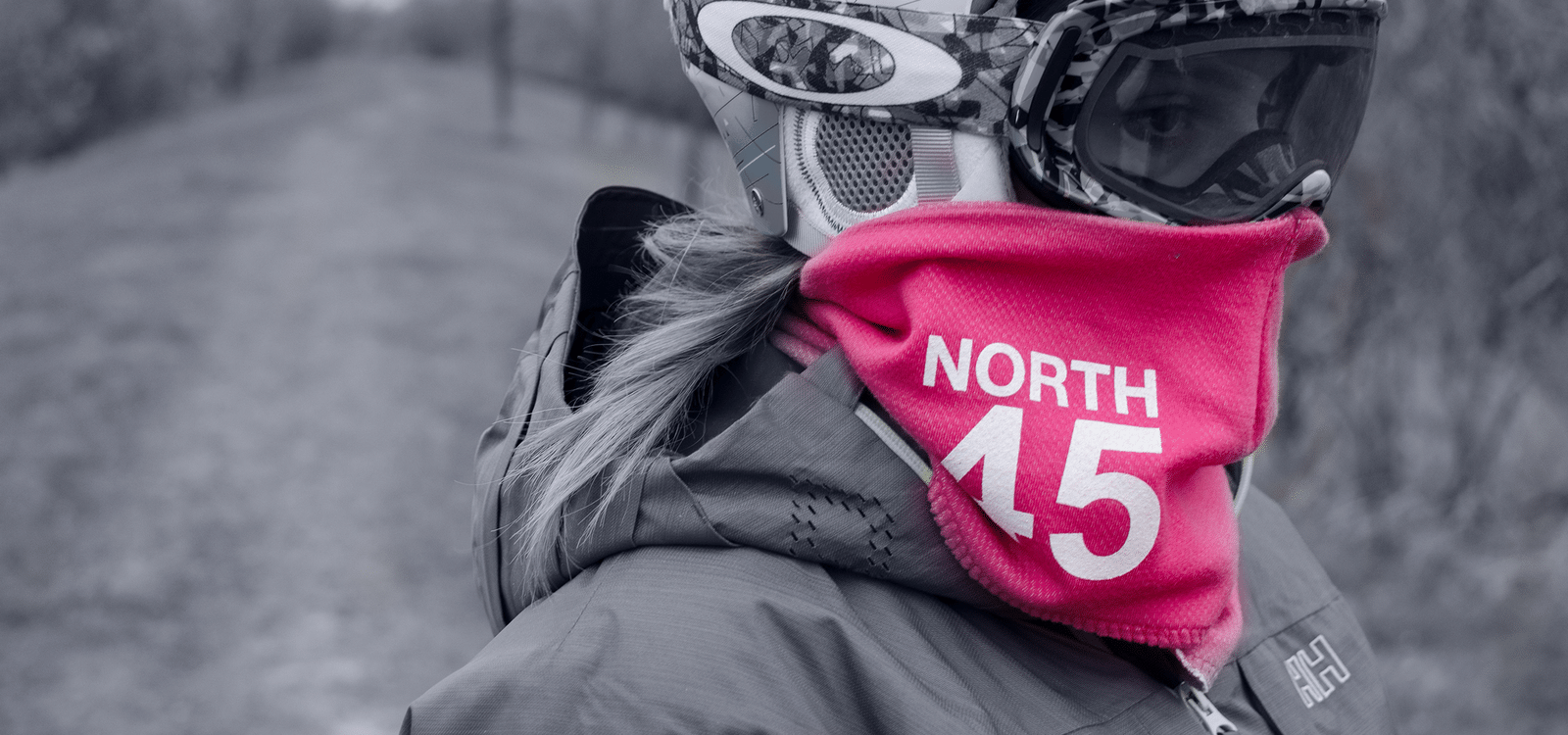 Pink prototype of the North45 scarf