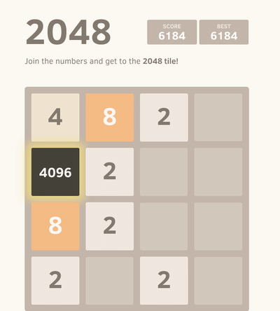 2048 8x8 (9007199254740992) Playing on iphone - part 1 
