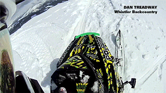 100footer cliff drop on a sled
