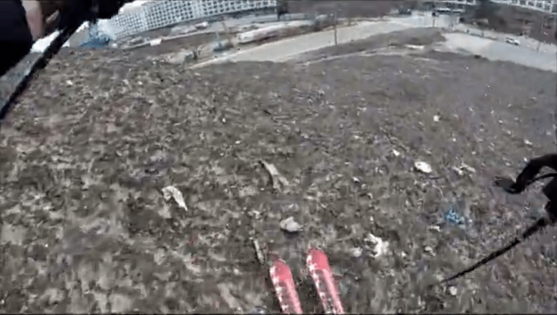 Skiing on Trash