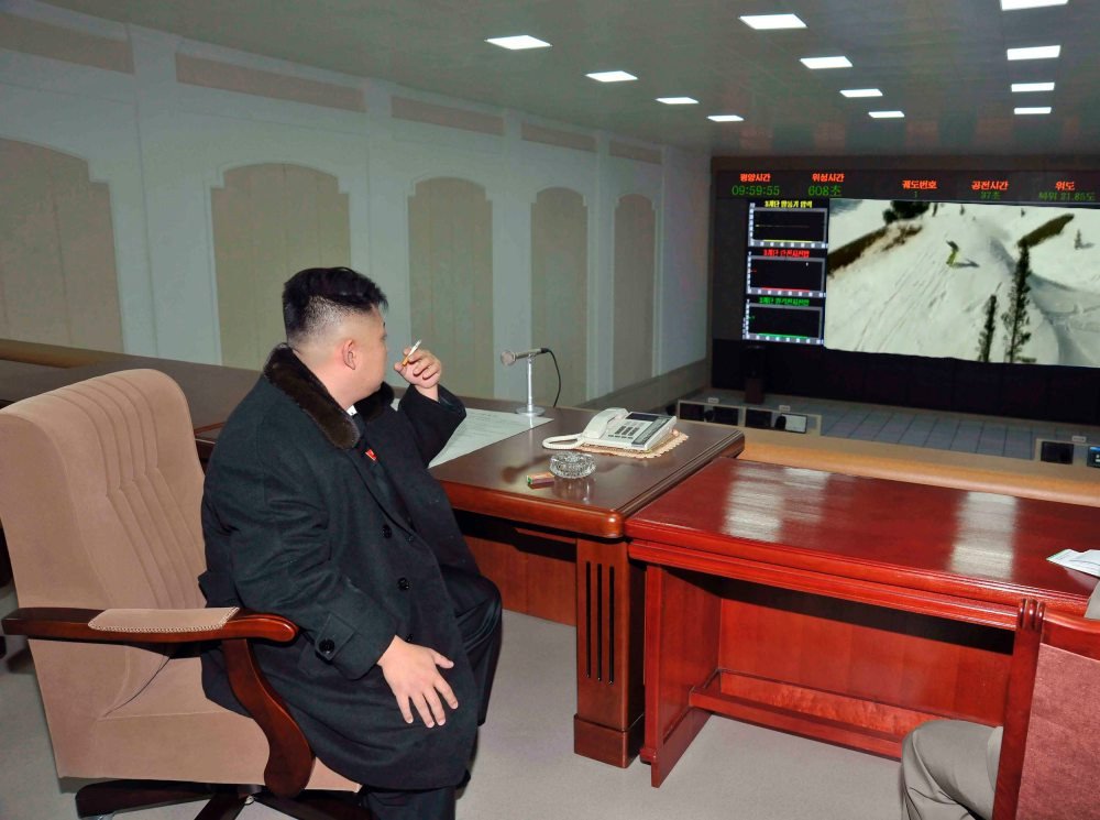 Jong-un watching T-Hall