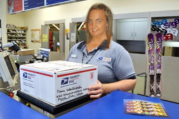 Cute Girl At The Post Office