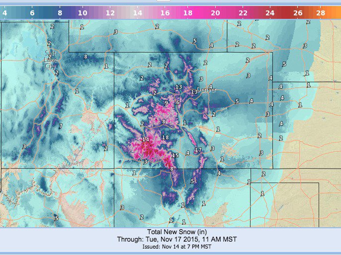 2+ Feet of Snow Coming To Colorado