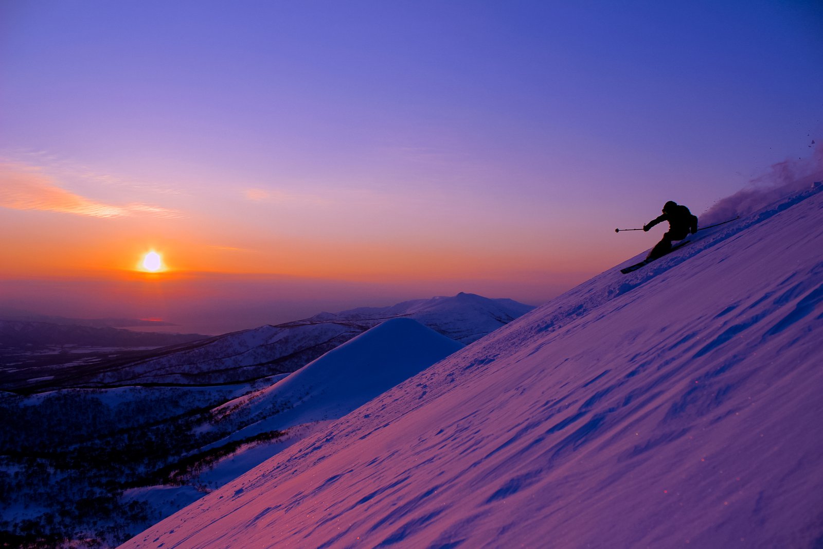 Niseko sunset riding 