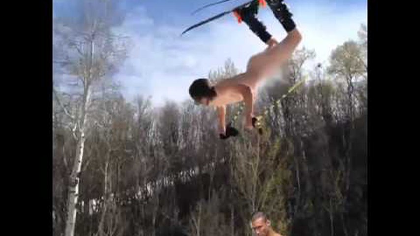 Naked Female Backflip