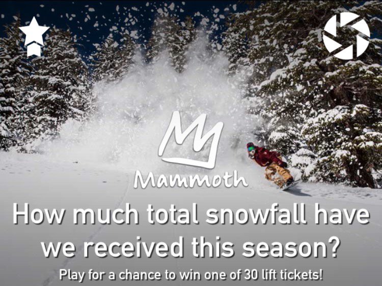 Win free Mammoth Mountain lift tickets!