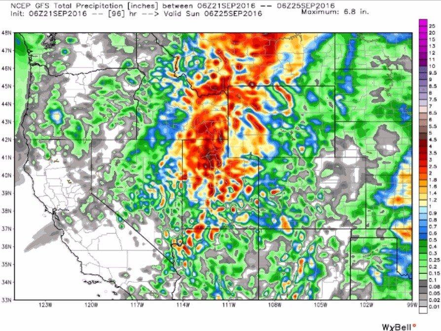 Utah's Wasatch Range has Potential to Receive 6-12 Inches of Snow This Weekend