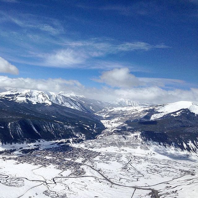 View of Crested Butte from the summit.