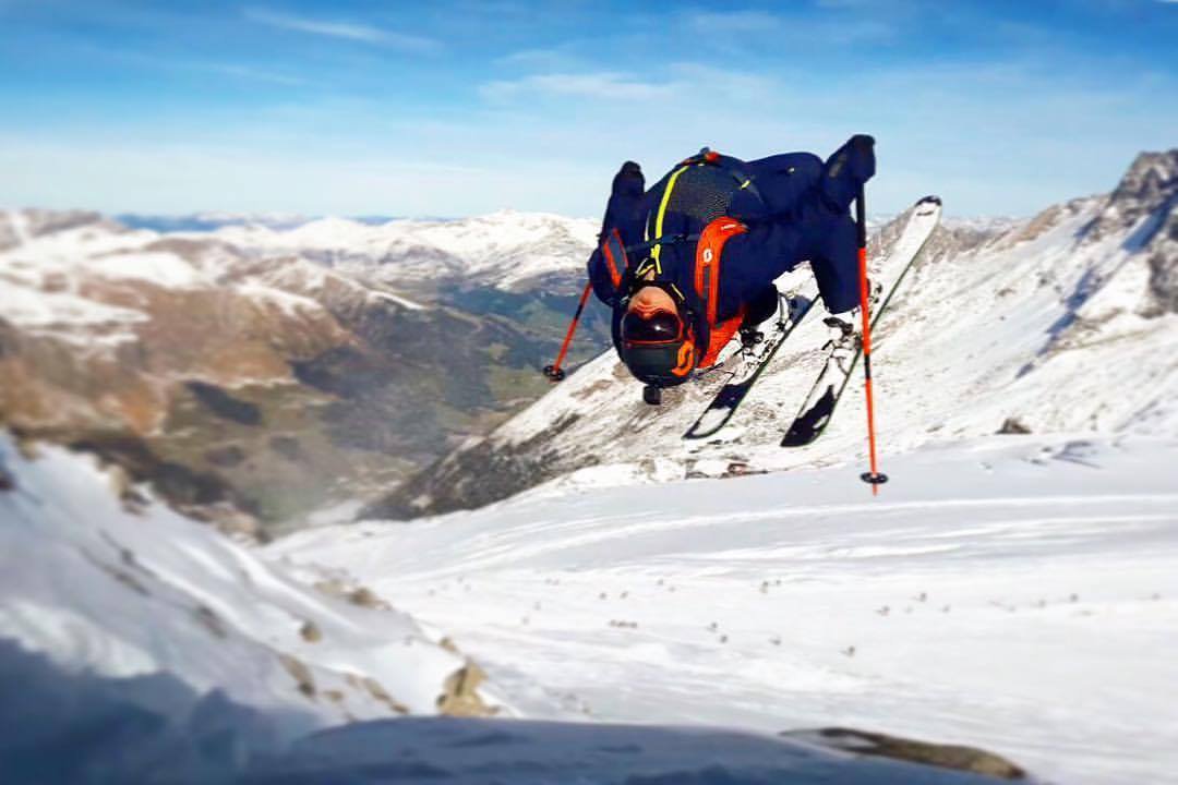 Upside down in Hintertux, Austria