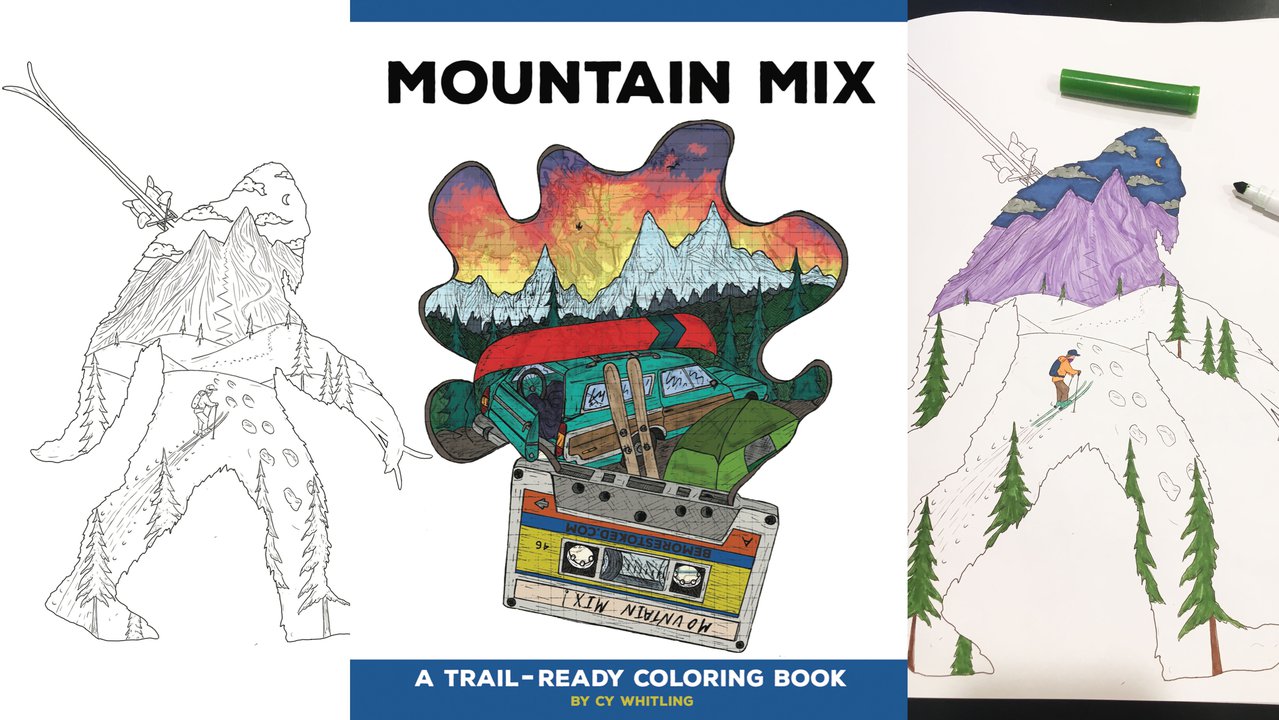 Mountain Mix: The Coloring Book For Skiers