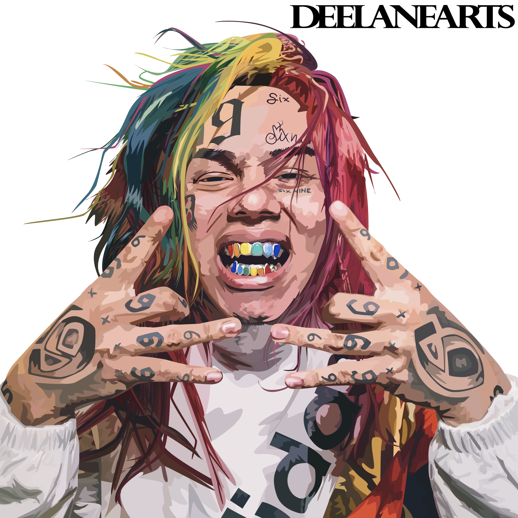 Graphic Illustration of 6ix9ine - Media And Arts - Newschoolers.com