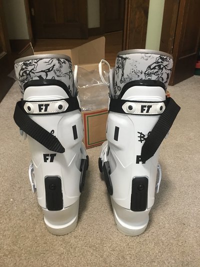 2 Pairs of 28.5 2018 Full Tilt B&E Pro Ski Boots and Head/Tyrolia