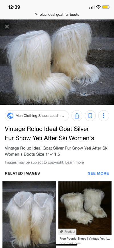 Goat fur boots outlet womens