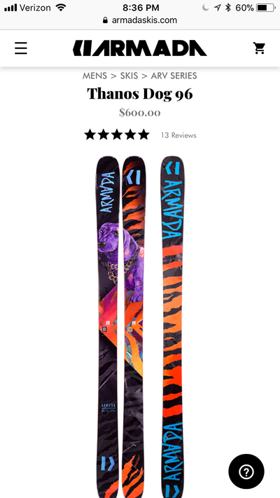 ARV 96s Thanos Dog Thanos Dog Ski Gabber Newschoolers