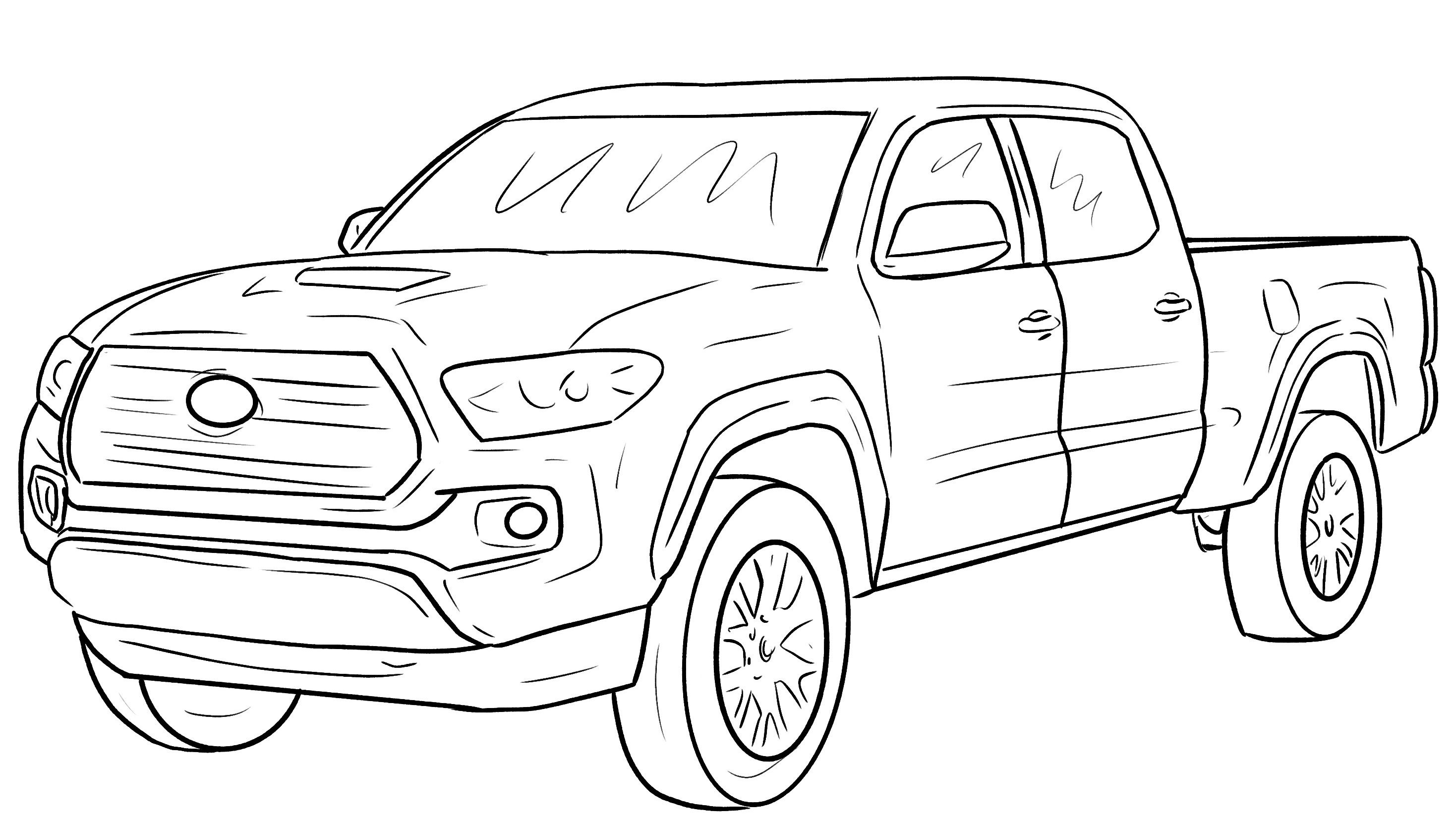 toyota pickup truck coloring pages