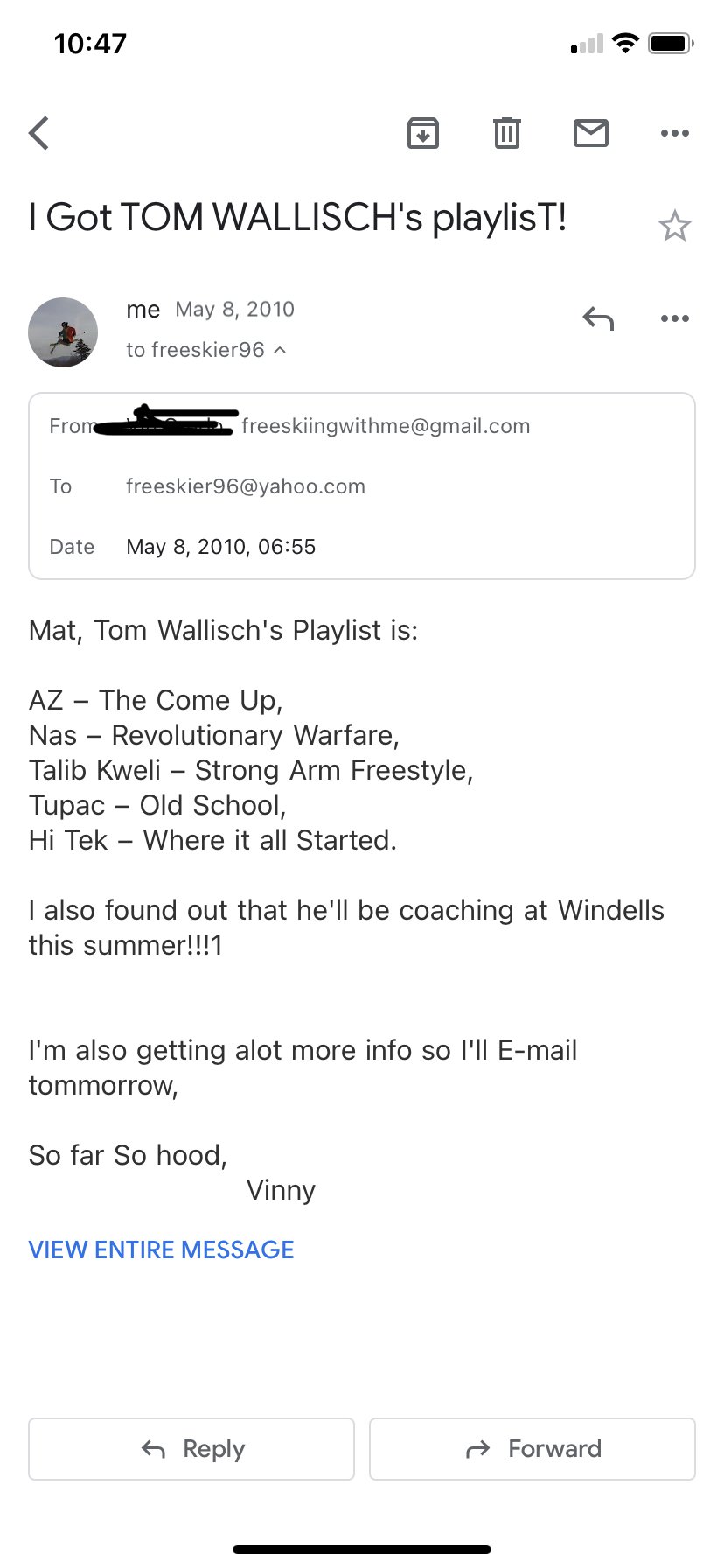 An email to my friend when I was 12 years old…