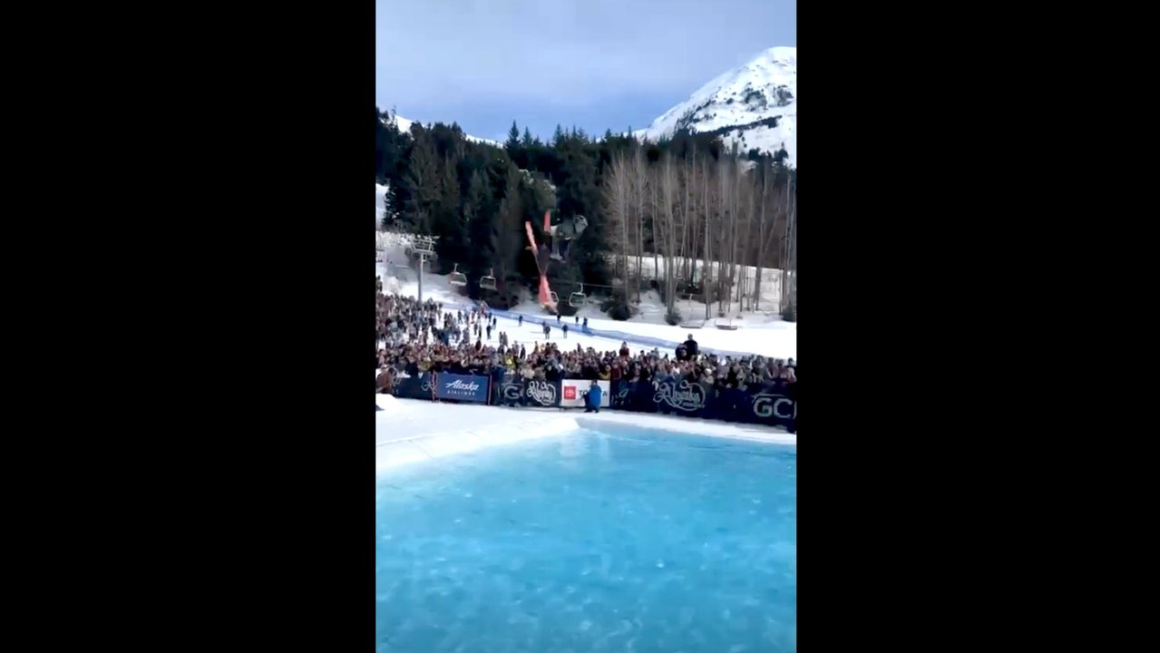 Skier Double Backflips To Pond Skim In Alaska