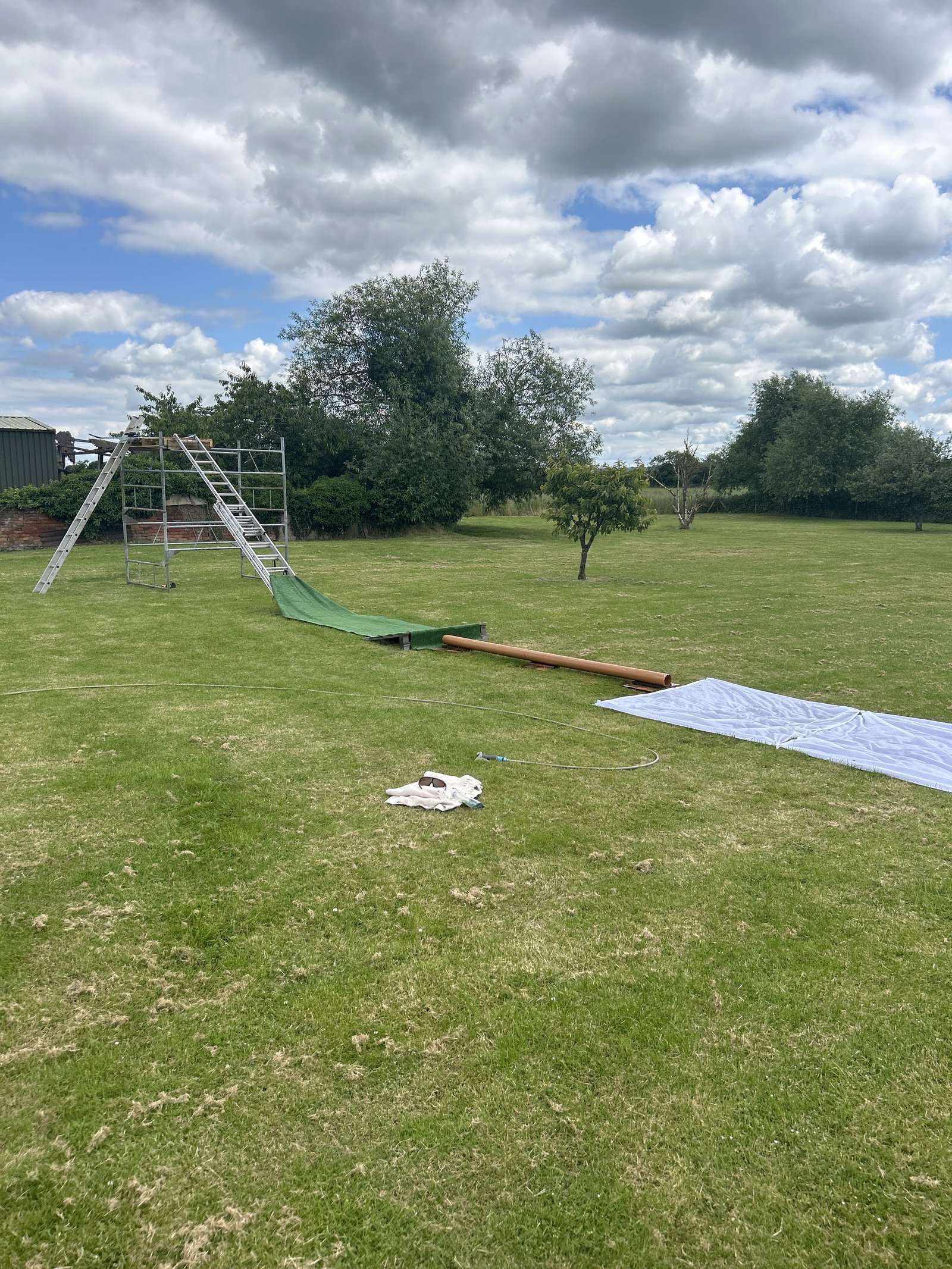 Backyard rail setup